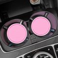 thumbnail image 4 of Posavasos para automóvil, 4 soportes universales antideslizantes integrados en adornos, accesorios para el interior del coche, color rosa, 4 of 5