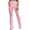 Pink, variant on Women See-through Long Pants, Bikini Cover Up Mesh Ruffle Bottoms, Sheer Long Trousers, Beachwear Swimwear Swimsuit