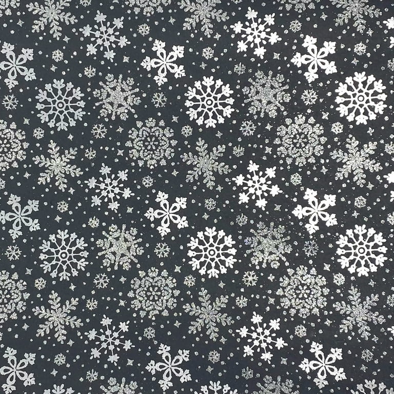 Brown Glitter Modern Festive Tree & Snowflake Wrapping Paper Sheets -  Moodthology Papery