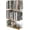 Burned Finish, variant on Minori Floating Shelves for Wall Storage, Floating Bookshelf Set of 3, Bathroom and Kitchen Organizer Natural Wood Wall Shelves with White Brackets