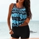thumbnail image 2 of Trajes de baño bandeau de dos piezas para mujer Camiseta sin mangas de ajuste holgado con pantalones cortos Pompotops  ulkah937329, 2 of 9