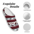 thumbnail image 5 of Wukai Buffalo Plaid Forest Print Women's Indoor Bedroom Slipper Slip On Shoes, Unisex House Shoes with Anti-Skid Sole for Men, Gift for Women Men-37/38, 5 of 7