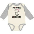 thumbnail image 3 of Inktastic My Nana Loves Me Girls Girls Long Sleeve Baby Bodysuit, 3 of 5