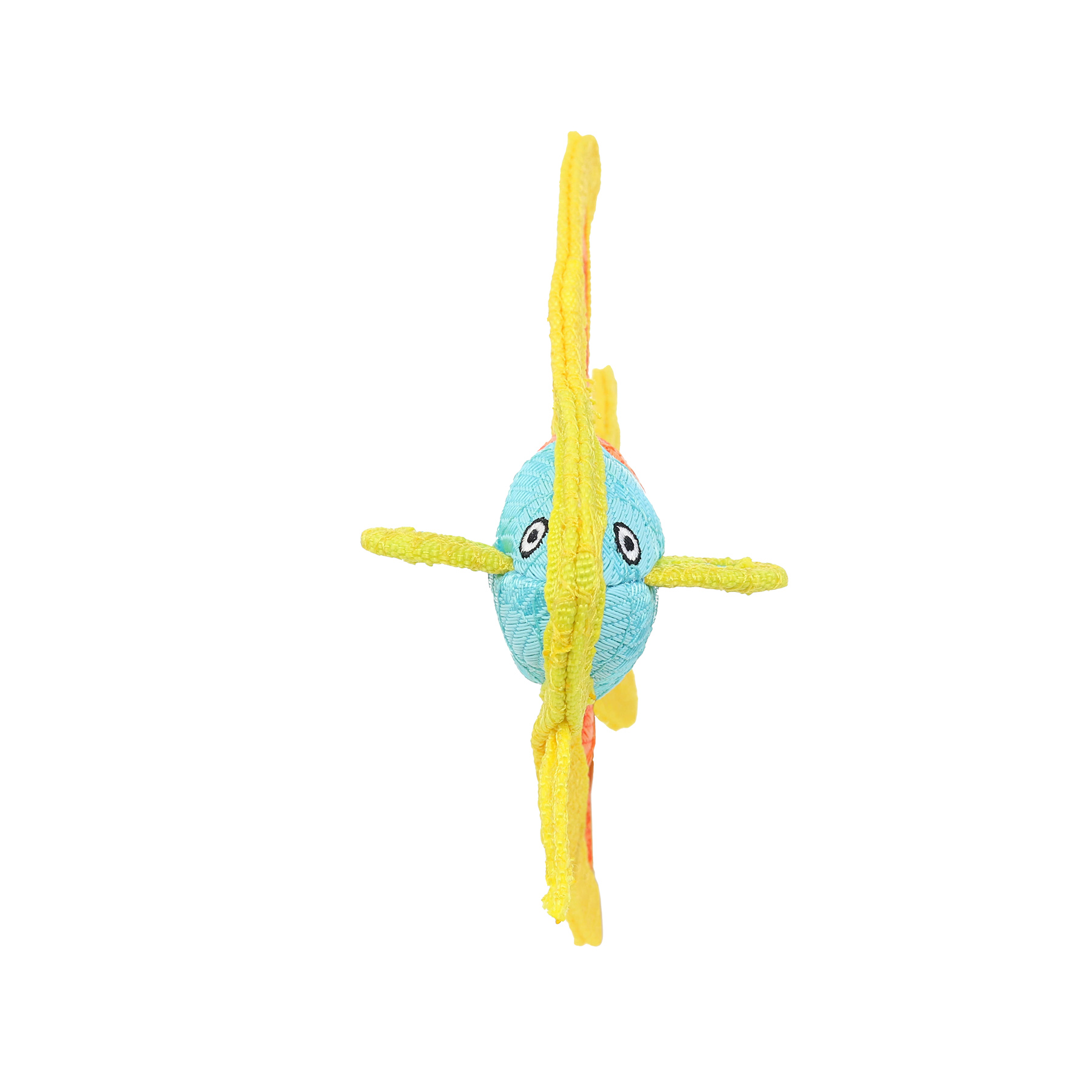 DuraForce® - JR Angel Fish- Durable Woven Fiber - Squeakers - Multiple Layers. Made Durable, Strong & Tough. Interactive Play (Tug, Toss & Fetch). Machine Washable & Floats