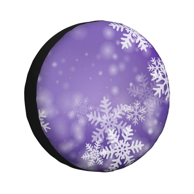 Fotbe Snowflakes Funda de Llanta de Repuesto con Estampado, Engrosada, Ajuste Universal para Jeep, Remolque, RV, SUV, Camión-16 inch