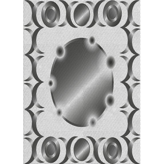 Ahgly Company Machine Washable Indoor Rectangle Transitional Platinum Gray Area Rugs, 5' x 8'
