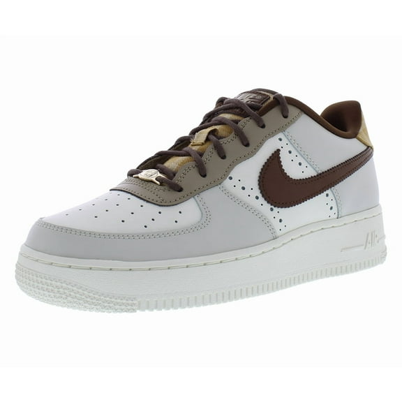 Nike Air Forcer 1 Lv8 GS Girls Shoes Size 4.5, Color: Sail/Cacao Wow/Sail/Khaki