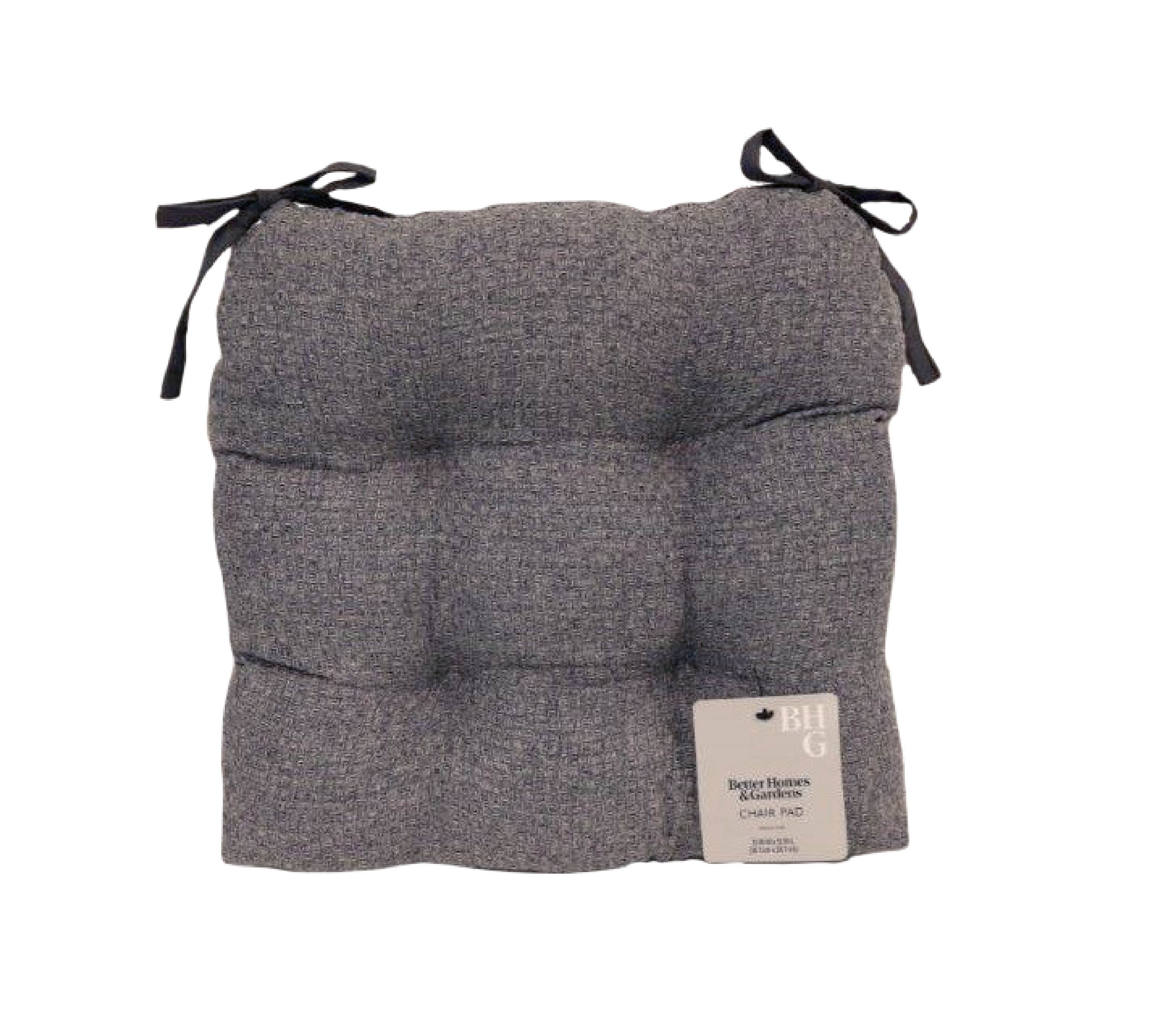 (2 pack) Better Homes & Gardens Shredded Memory Foam Chair Cushion, 16" x 14.5", Grey Flannel, Single