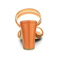 thumbnail image 2 of BLISSFUL STEP Women's Strappy Block Heel Slides Mules Sandals Orange 8.5, 2 of 7