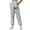 Gray(New), variant on PNTUTB Women Solid Color Casual Printing Side Pocket Sweatpants with Loose Ankle Cinched Comfortable Sports Pants