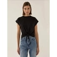 thumbnail image 3 of Basic Crew Neck Cropped T-Shirt, 3 of 7