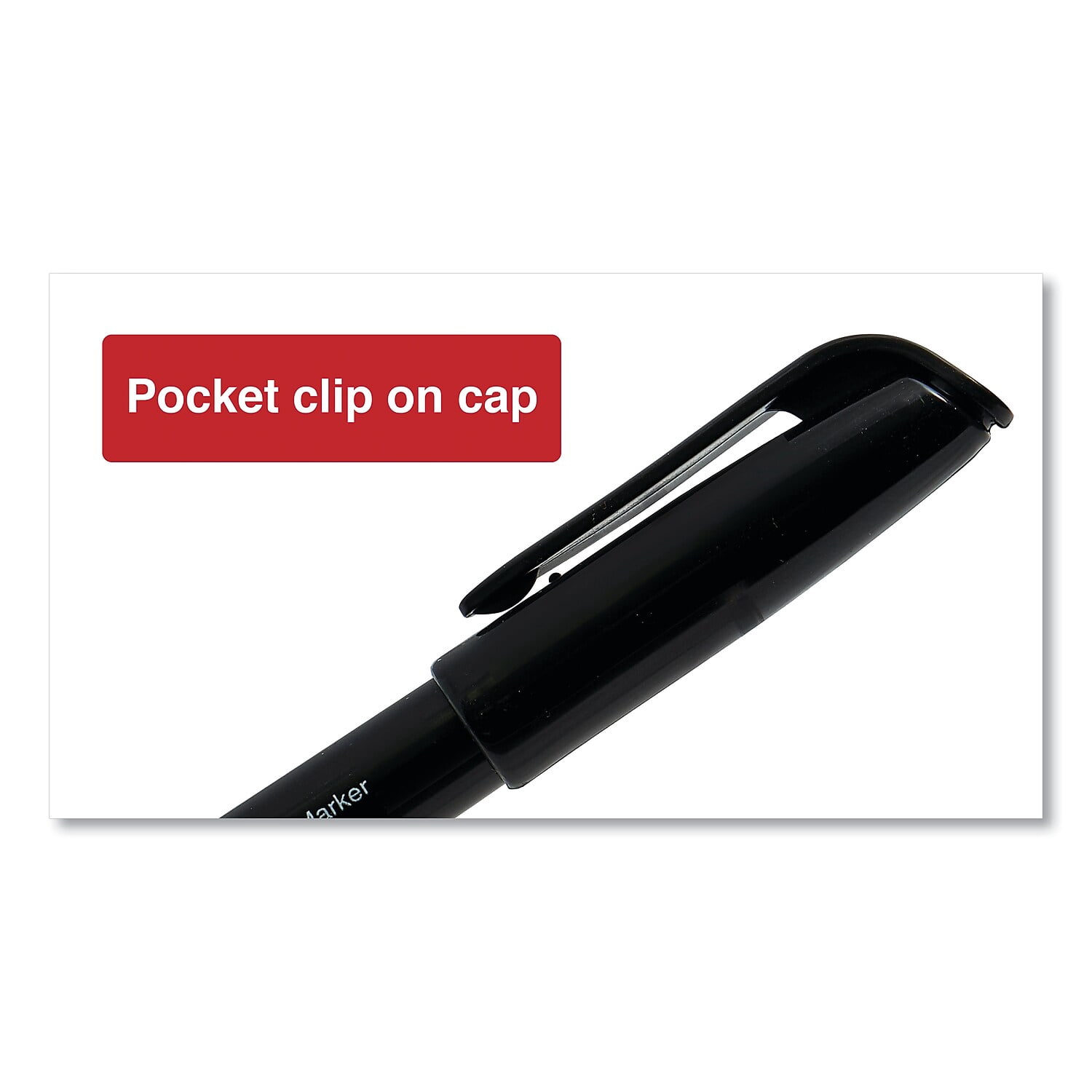 Universal UNV07074 Fine Bullet Tip Pen-Style Permanent Marker - Black (60/Pack)