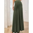 thumbnail image 6 of LYMAYTER Breathable Knit Maxi Skirts for Women's Casual Solid Color Elastic Swing Midi Skirt, 6 of 9