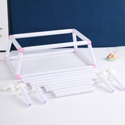 Ladaidra Brown fhgksm Square Quilting Frame Double Layer Embroidery Trapezoids Shaped Embroidery