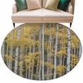 thumbnail image 6 of Fall Branch Trees Round Rug 6ft Washable Circle Kitchen Rugs Non Slip Autumn Natural Forest Large Area Rug Indoor Floor Carpet for Bedroom Living Room Home Office Dining Room Nursery, 6 of 8