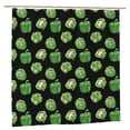 thumbnail image 2 of Shower Curtain, green Bell Pepper Print Washable Shower Curtain for Bathroom, Waterproof Bathroom Shower Curtain Set with Hooks Long Shower Curtain 72x72in Home Decor, 2 of 7