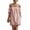 Pink, variant on Plus Size Beach Dresses for Womens 2026 Fashion Summer Cold-Shoulder V-Neck Short Sleeve Solid Color Casual Maxi Dress
