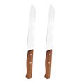 thumbnail image 1 of 2pcs Stainless Steel Bread Knife With Wooden Handle For Slicing Crusty Bread And Homemade Loaves Essential Kitchen Cutlery For Baking Enthusiasts, 1 of 6