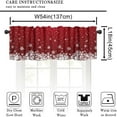 thumbnail image 2 of Burgundy Red Christmas Snowflakes Kitchen Curtains Valance, Red Merry Xmas Holiday Window Treatment Valances for Kitchen Living Room Café Décor 54''x18'', 1 Panel, 2 of 6
