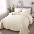 thumbnail image 2 of JUSTLET 3-Piece Cream Quilt Bedding Sets, Queen, 2 of 7