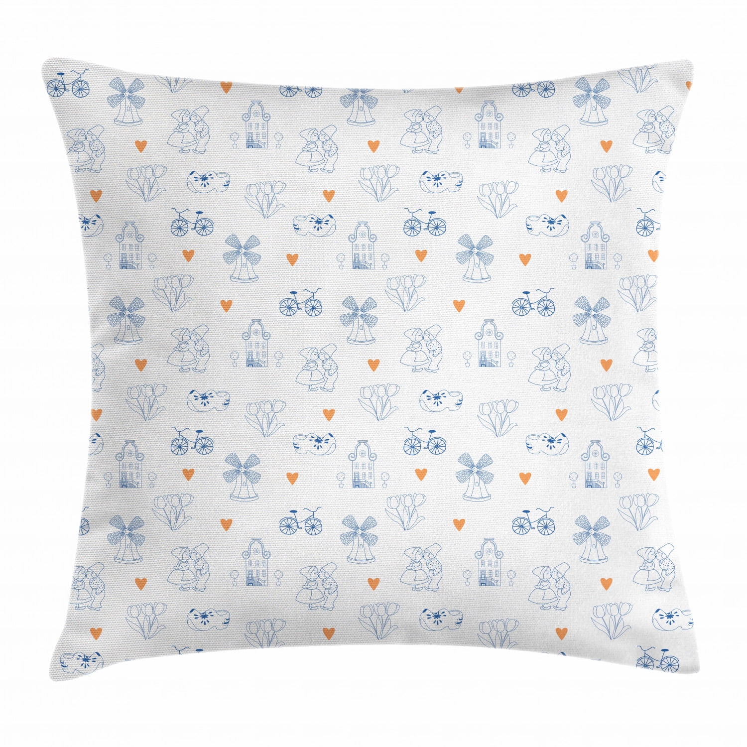 Dutch Throw Pillow Cushion Cover Traditional Holland Culture