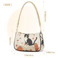 thumbnail image 3 of FORMRS Womens Shoulder Bag with Chain Strap Clutch Purse Cute Tote Handbag, Gray Cartoon Halloween Cat, 3 of 7