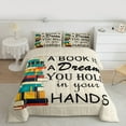thumbnail image 2 of Feelyou Inspirational Word Bedding Comforter Set, Vintage Cartoon Books Twin Comforter Sets, Teen Kid Child Reversible Bedding Set, Lightweight Room Decor, 2 Pieces, 2 of 8