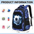 thumbnail image 2 of School Backpack for Boys - Gamer Boys Backpack for Kids Teens Elementary Middle School，18" Large Capacity Waterproof Bookbag with Usb Charging Port, Travel Daypack for age 6-18, 2 of 7