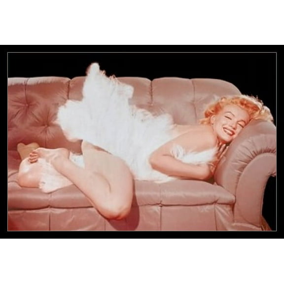 Marilyn Monroe - Sofa Laminated & Framed Poster (36 x 24)