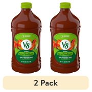 (2 pack) V8 Low Sodium Original 100% Vegetable Juice, 64 fl oz Bottle