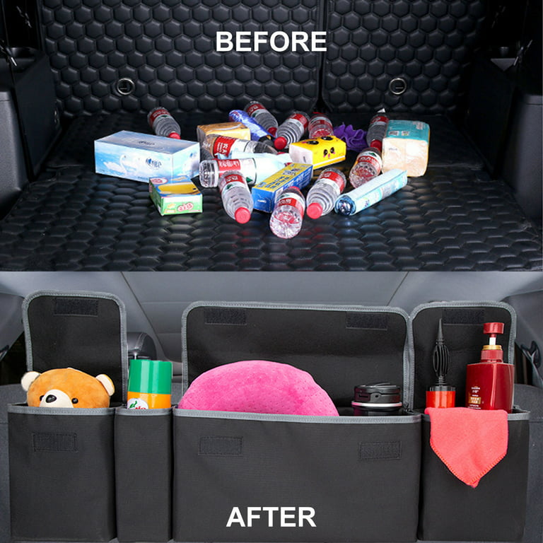 Back Seat Hanging Organizer, TSV Car Organizer with 4 Large Pockets, Waterproof Trunk Hanging Storage Bag Vehicle Accessories for Jeep, SUV, MPVs, - Walmart.com