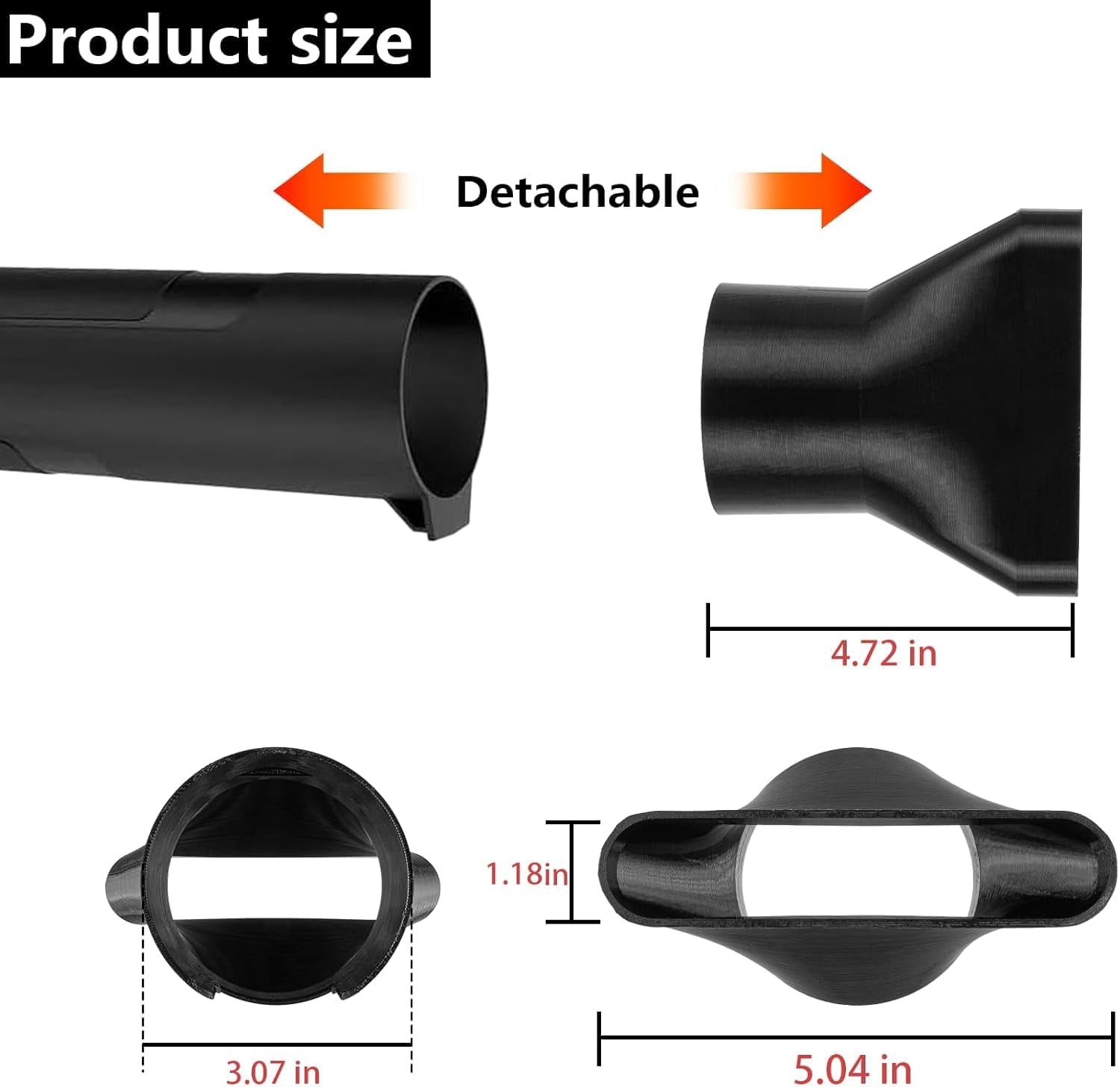 Leaf Blower Flat Nozzle for Ryobi P21011, Blower Airflow Attachment, Lawn Debris Concentrator, Outdoor Yard Cleaning Accessory