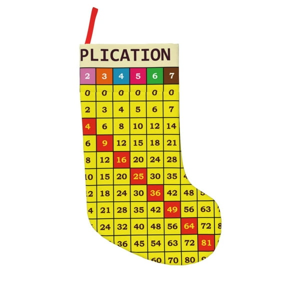 Vsdgher Multiplication Table2 Christmas Stockings 18 inch Large Kids Stocking Bags Hanging Socks for Christmas Decor Decorations