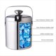 thumbnail image 5 of Cubo de Hielo de Acero Inoxidable de Doble Pared con Tapa, Pinzas y Colador. Cubo Enfriador para Vino, Champán, Vodka, Cócteles y Cerveza., 5 of 5