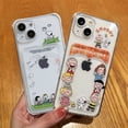 thumbnail image 5 of Funda con tarjetero para iPhone 16 Pro Max 11 12 13 14 15 Pro Max 12 13 Mini 16 Plus XR con diseño de astronauta Snoopy Charlie Brown, 5 of 5