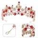 thumbnail image 3 of Diadema con corona de novia, tocado de novia, tiara de diamantes de imitación, tocado, decoración para la cabeza para fiesta de boda, 3 of 5