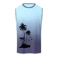 thumbnail image 4 of XIAOCHA Tree Print Tank Top For Men Round Neck Sleeveless Gradient Casual Beach Vest, 4 of 4