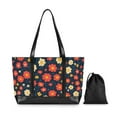 thumbnail image 7 of FORMRS Canvas Laptop Tote Bag for Women with 15.6" Computer Compartments Shoulder Handbag, Red Floral, 7 of 7