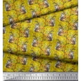 thumbnail image 2 of Soimoi Poly Georgette Fabric Leaves,Laceleaf & Lupine Floral Printed Fabric 1 Yard 42 Inch Wide, 2 of 3
