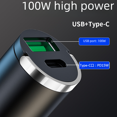thumbnail image 3 of New car charger 100W super fast charge multi-function cigarette lighter Mini Hidden pull ring car charger, 3 of 7