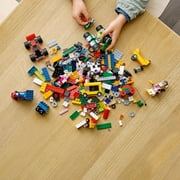 LEGO Classic Bricks and Wheels Kit 11014, Play and Create Your Own Version of LEGO Masters, Includes a Toy Car, Train, Bus, Robot, Skateboarding Zebra, Race Car, Bunny in a Wheelchair, and More
