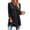 Black, variant on Solid Tunic Top for Women, V-Neck 3/4 Sleeve Pullover Shirt - Loose Fit Casual Long Blouse with Side Slits Pink XL