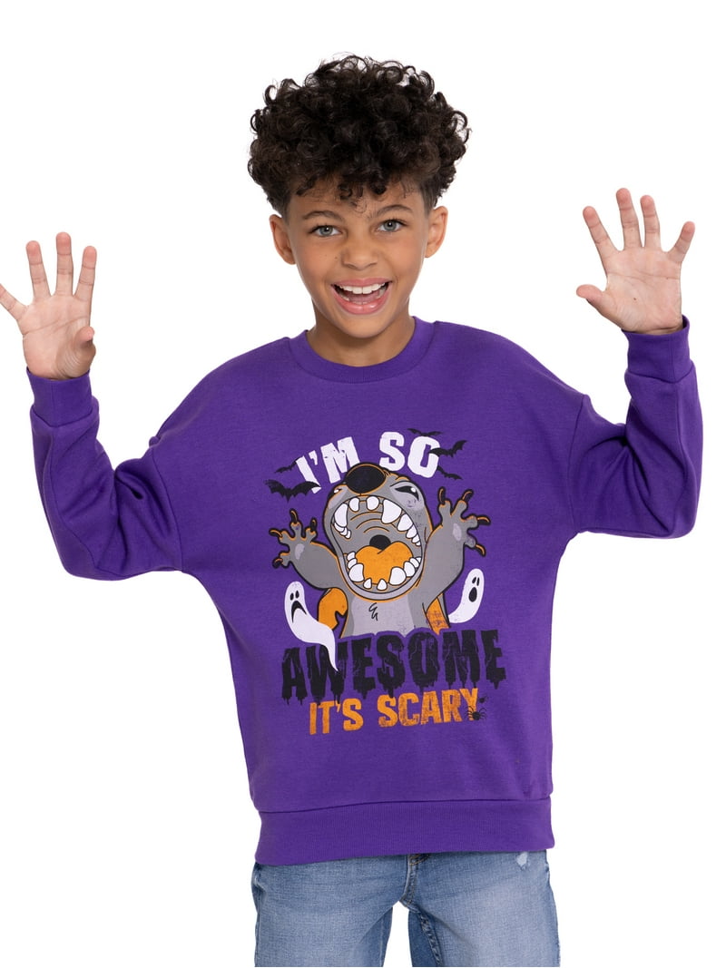 Lilo & Stitch Boys Halloween Sweatshirt - Cotton Blend - Sizes 4