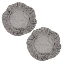 Round Stool Cover Seat Elastic Chair Black Couch Covers Decorative 2 PCS