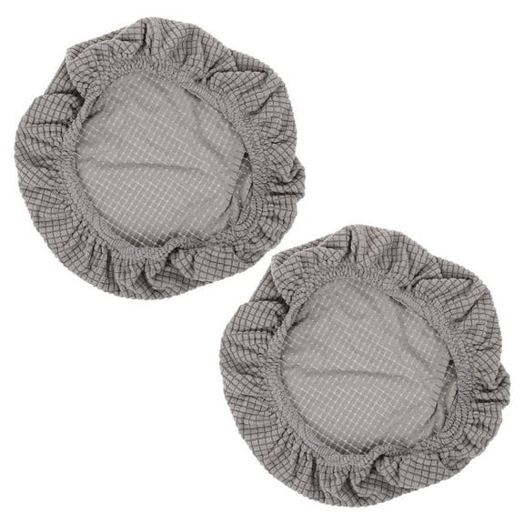 Round Stool Cover Seat Elastic Chair Black Couch Covers Decorative 2 PCS