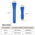 thumbnail image 2 of uxcell rubber watch band 20mm width unique design silicone strap for smart watch Tang Blue, 2 of 5