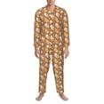 thumbnail image 3 of Daiia Cartoon Bulldog for Men's Long-Sleeved Pajama Set – Soft & Comfortable Sleepwear Button-Up Pajamas Cozy Lounge Wear-XX-Large, 3 of 7