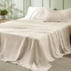 thumbnail image 1 of Juego de sábanas Bedsure, tamaño completo, 4 piezas, poliéster, color beige, 1 of 7