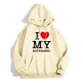 thumbnail image 2 of WEAIXIMIUNG Sweat à Demi-Zip pour Femmes Sans Capuche Saint-Valentin Adulte Manches Longues Imprimé Graphique Sweat à Capuche Pull Sweat-Shirts à Cordon, 2 of 4