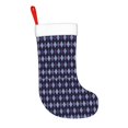 thumbnail image 2 of Yiaed Purple and Blue Squares Print Christmas Stockings, Christmas Stockings Hanging Ornaments, Christmas Stockings for Family Christmas Holiday Decorations, 2 of 7